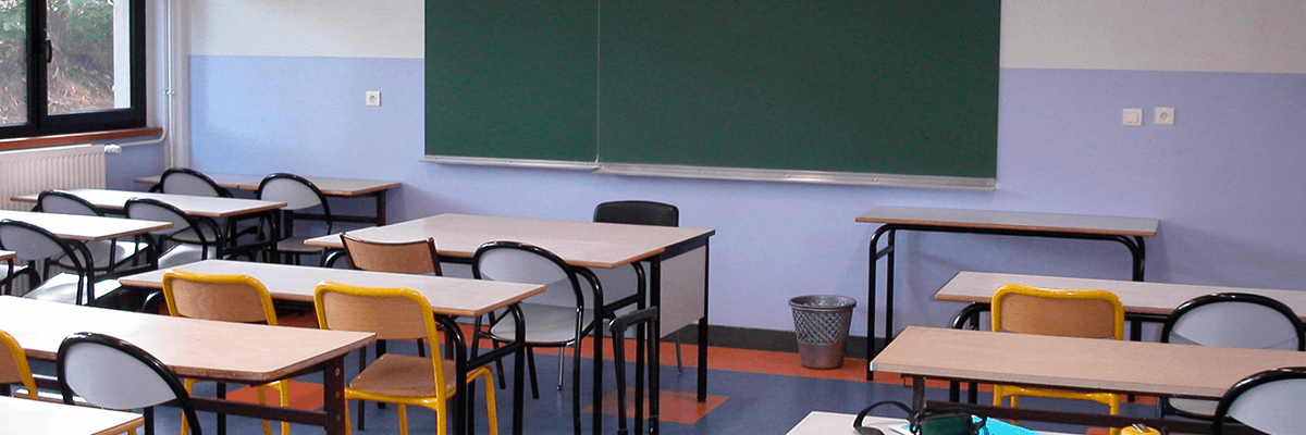 inside a classroom