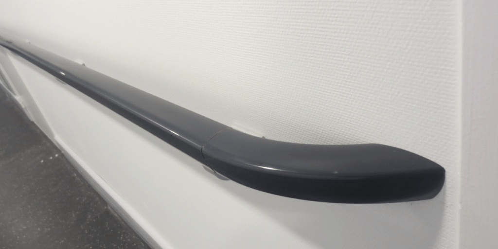 dark grey handrail