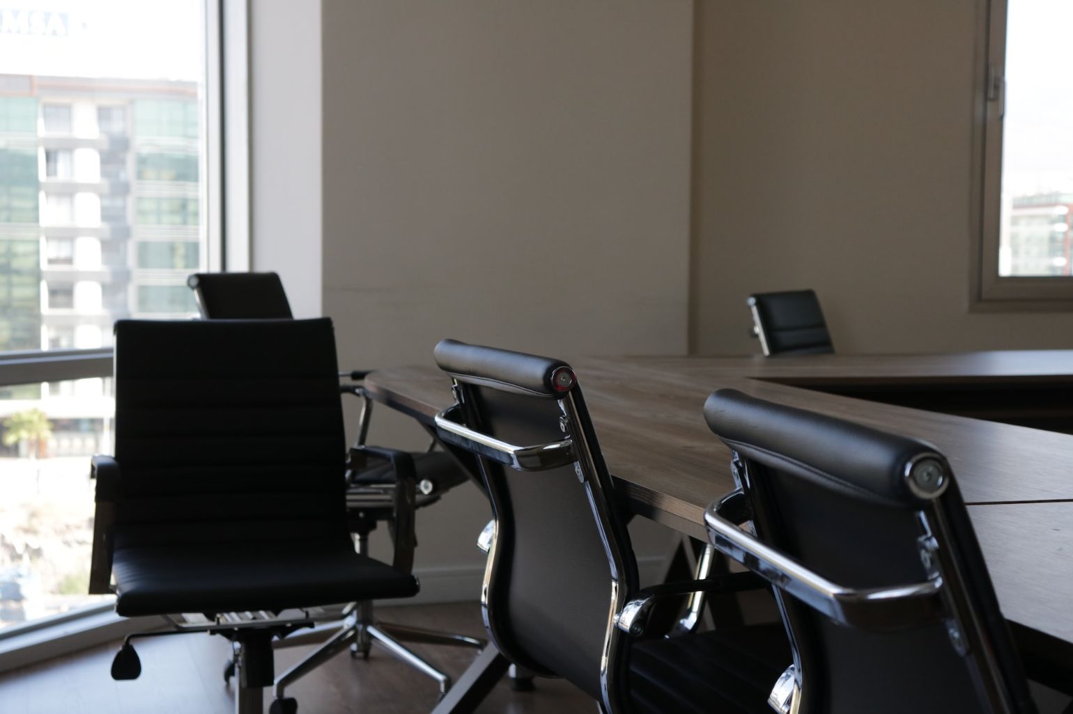 Office chairs near desk