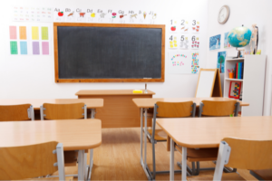 inside a classroom